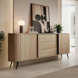 Lovi Sideboard Cabinet 196cm - Oak Cremona 196cm - thumbnail 1