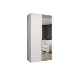 Alicante II Hinged Door Wardrobe 100cm - Black 100cm - thumbnail 8