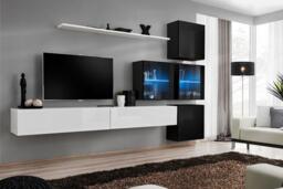 "Switch XIX Entertainment Unit For TVs Up To 75"" - Oak Wotan 280cm Graphite" - thumbnail 6