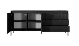 Senne Sideboard Cabinet 187cm - Black 187cm - thumbnail 5