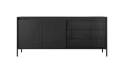 Senne Sideboard Cabinet 187cm - Black 187cm - thumbnail 4