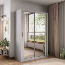 Arti 18 - 2 Sliding Door Wardrobe 150cm - Grey 150cm