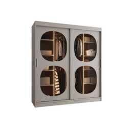Bahrain II Sliding Door Wardrobe 180cm - Black 180cm - thumbnail 7