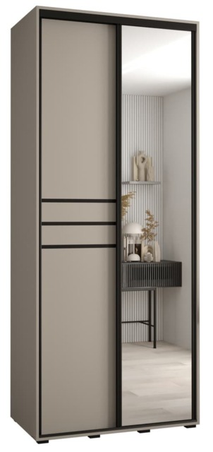 Dakota XI Sliding Door Wardrobe 120cm - Cashmere 120cm - image 1