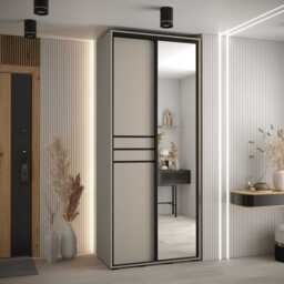 Dakota XI Sliding Door Wardrobe 120cm - Cashmere 120cm - thumbnail 2