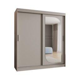 Lucy Sliding Door Wardrobe 180cm - Black 180cm - thumbnail 3