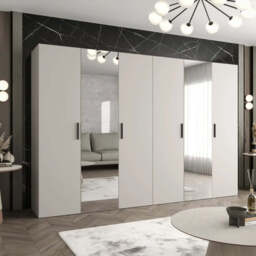 Bari II Hinged Door Wardrobe 300cm - Black 300cm - thumbnail 4