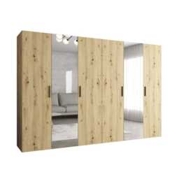 Bari II Hinged Door Wardrobe 300cm - Black 300cm - thumbnail 3