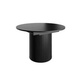 Zante ZA9 Extending Dining Table 120cm - Black 120cm