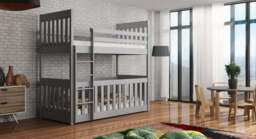 Wooden Bunk Bed Cris with Cot Bed - Olive Foam Mattresses - thumbnail 8