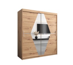 Boliwia Sliding Door Wardrobe 180cm - Oak Artisan 180cm - thumbnail 2