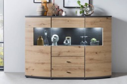 Dera 81 Sideboard Display Cabinet 160cm - Oak Artisan 160cm - thumbnail 3