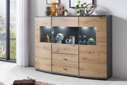 Dera 81 Sideboard Display Cabinet 160cm - Oak Artisan 160cm - thumbnail 4