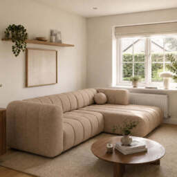 Corner Sofa Bed Fumo - Grey 264cm Left - thumbnail 4