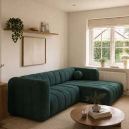 Corner Sofa Bed Fumo - Grey 264cm Left - thumbnail 6