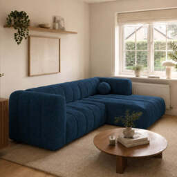 Corner Sofa Bed Fumo - Grey 264cm Left - thumbnail 8