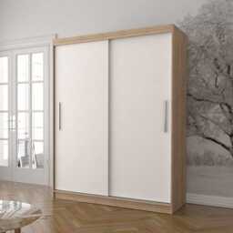 Vista 04 Sliding Door Wardrobe 150cm - White Oak Sonoma 150cm - thumbnail 1