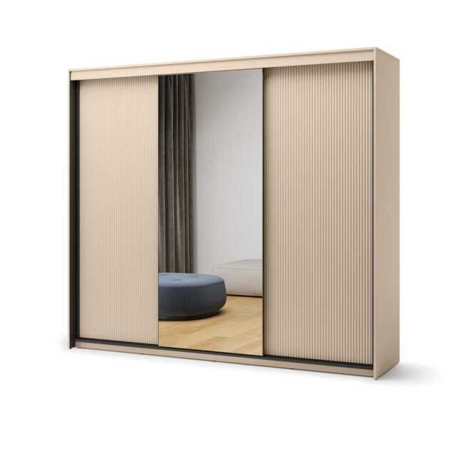 Trend TS-02 Sliding Door Wardrobe 250cm - Beige 250cm - image 1