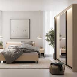 Trend TS-02 Sliding Door Wardrobe 250cm - Beige 250cm - thumbnail 7