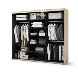 Trend TS-02 Sliding Door Wardrobe 250cm - Beige 250cm - thumbnail 3