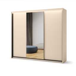 Trend TS-02 Sliding Door Wardrobe 250cm - Beige 250cm - thumbnail 4