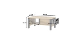 Olin 99 Coffee Table 90cm - Appenzeller Fichte Oak 56cm - thumbnail 2