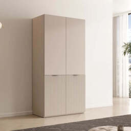 Lund Hinged Door Wardrobe 101cm - Black 101cm - thumbnail 2