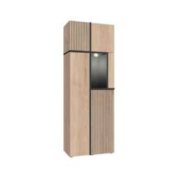 Cross Tall Display Cabinet 70cm - White 195cm - thumbnail 2