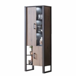 Nordi 12 Tall Display Cabinet 75cm - Okapi Walnut 75cm - thumbnail 3