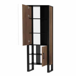 Nordi 12 Tall Display Cabinet 75cm - Okapi Walnut 75cm - thumbnail 4