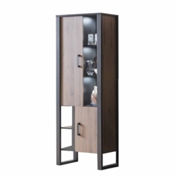 Nordi 12 Tall Display Cabinet 75cm - Okapi Walnut 75cm - thumbnail 2