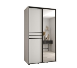 Cannes XI Sliding Door Wardrobe 140cm - White 140cm - thumbnail 6