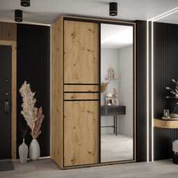 Cannes XI Sliding Door Wardrobe 140cm - White 140cm - thumbnail 2
