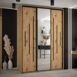 Cannes XIII Sliding Door Wardrobe 180cm - Oak Artisan 180cm