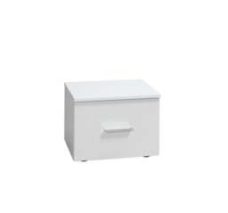 Panarea 23 Double Bedside Cabinet - White Gloss 47cm - thumbnail 1