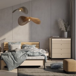 Enna EN-04 Chest Of Drawers 136cm - Beige 136cm - thumbnail 7