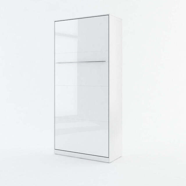 CP-03 Vertical Wall Bed Concept 90cm - White Gloss 90 x 200cm - image 1