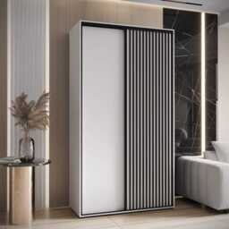 Sapporo I Sliding Door Wardrobe 130cm - Black 130cm - thumbnail 6