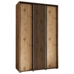 Sapporo I Sliding Door Wardrobe 160cm - Black 160cm - thumbnail 3
