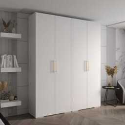 Inova III Hinged Door Wardrobe 200cm - Black 200cm - thumbnail 2