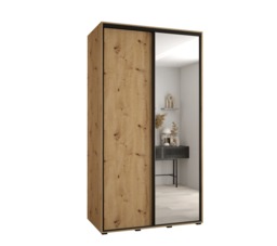 Cannes III Sliding Door Wardrobe 140cm - White 140cm - thumbnail 3