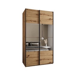 Trosa IV Sliding Door Wardrobe 130cm - Black 130cm - thumbnail 5