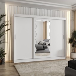 Spoti Sliding Door Wardrobe 250cm - Black 250cm - thumbnail 7