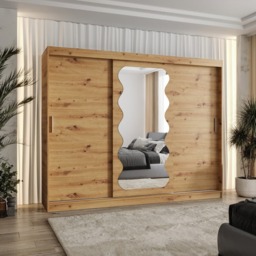 Spoti Sliding Door Wardrobe 250cm - Black 250cm - thumbnail 2