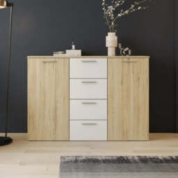 Beta Sideboard Cabinet 132cm [Oak San Remo] - Oak San Remo 132cm - thumbnail 1