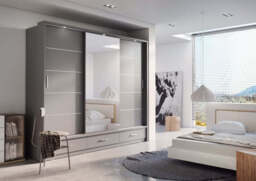 Arti 1 - 3 Sliding Door Wardrobe 250cm - White Matt 250cm - thumbnail 5