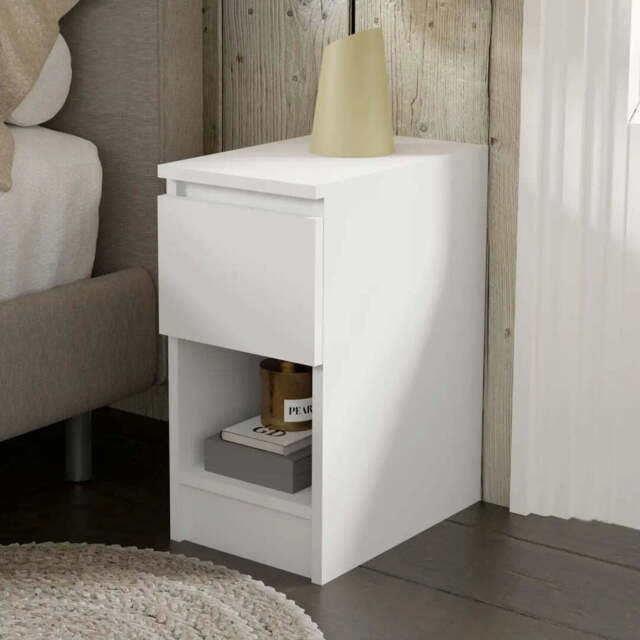 Maja Bedside Table 25cm - White 25cm - image 1