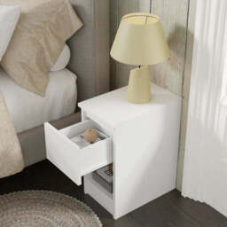 Maja Bedside Table 25cm - White 25cm - thumbnail 2