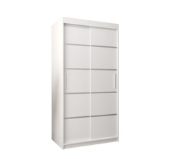 Verona 01 Sliding Door Wardrobe 100cm - White 100cm - thumbnail 2