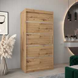 Verona 01 Sliding Door Wardrobe 100cm - White 100cm - thumbnail 5